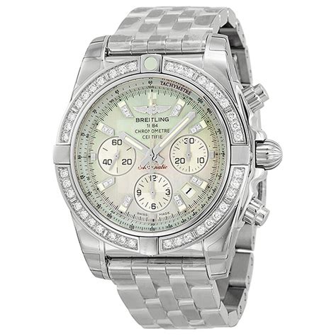 breitling chronomat 44 mother of pearl diamond mens watch|Breitling Chronomat AB0110 .